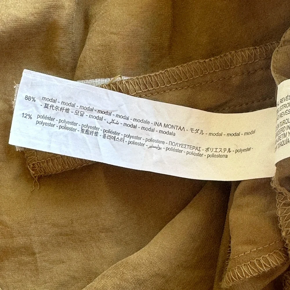 Zara baggy khaki brown pants with elastic waist and  pockets - Picture 4 of 7